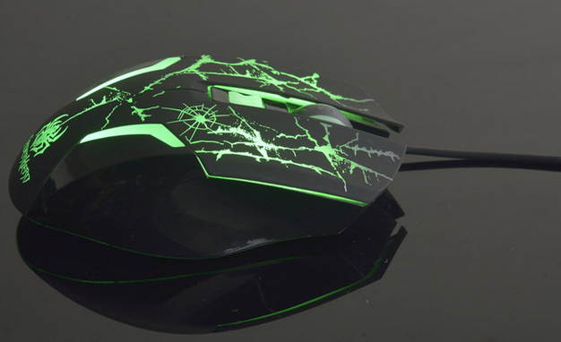 A-jazz Spiderhero Gaming Mouse 2400DPI 4x DPI green light