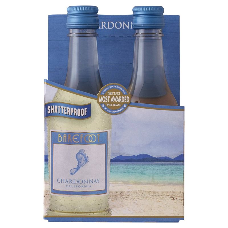 Barefoot Chardonnay White Wine - 4pk/187ml Bottles