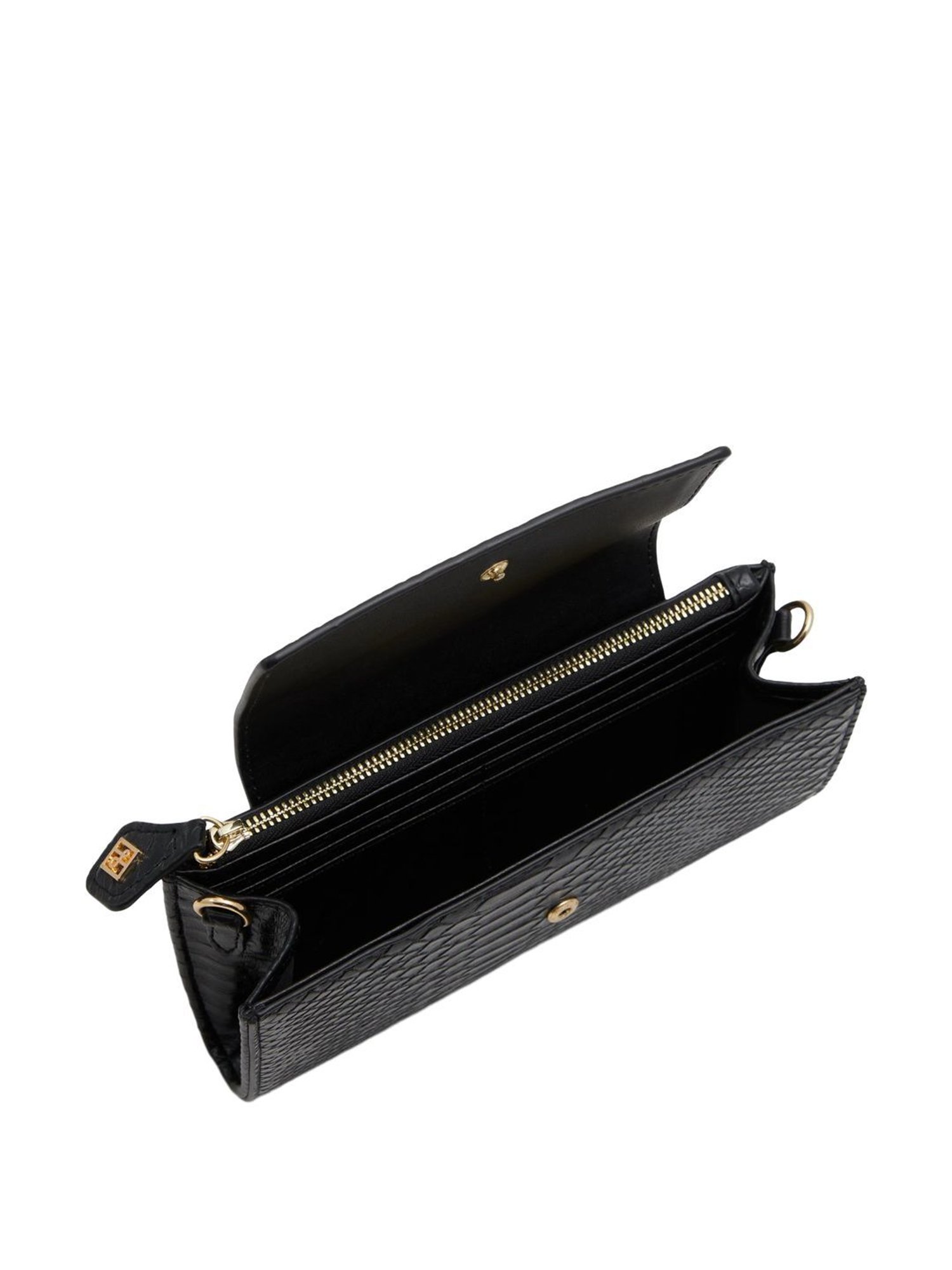 Call It Spring Black Textured Wallet For Women