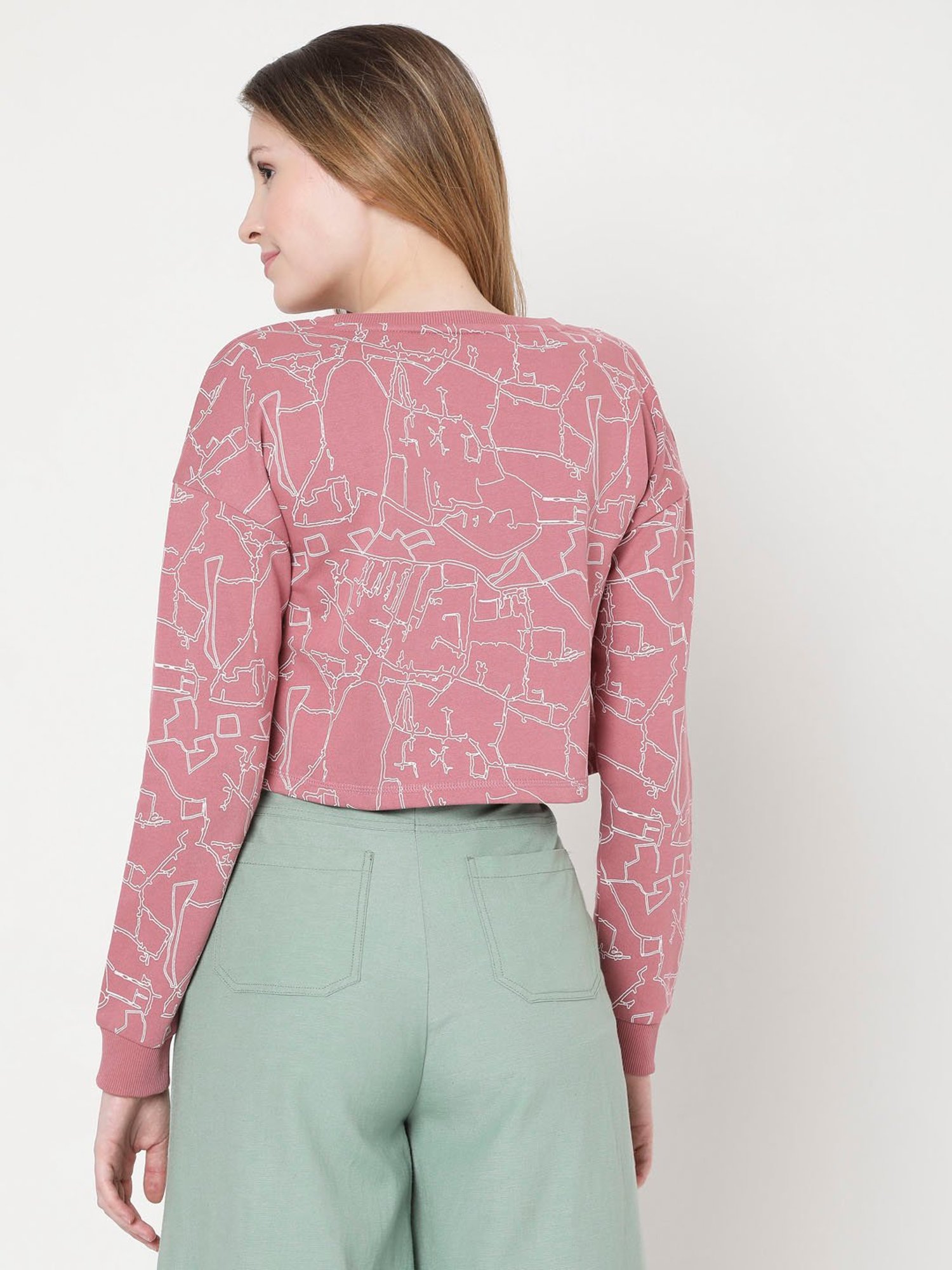 Vero Moda Mesa Rose Printed Sweatshirt