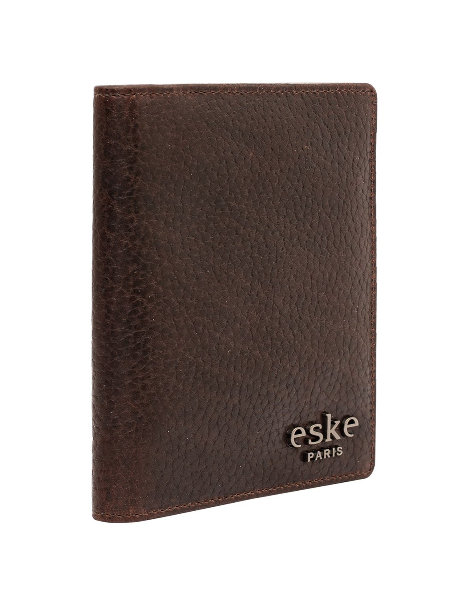 Eske Reed Dark Brown Solid Small Passport Holder