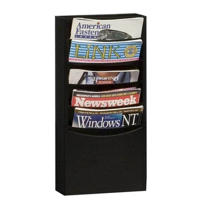 DURHAM MFG 403-08 Literature Rack,Compartment 5,Blk