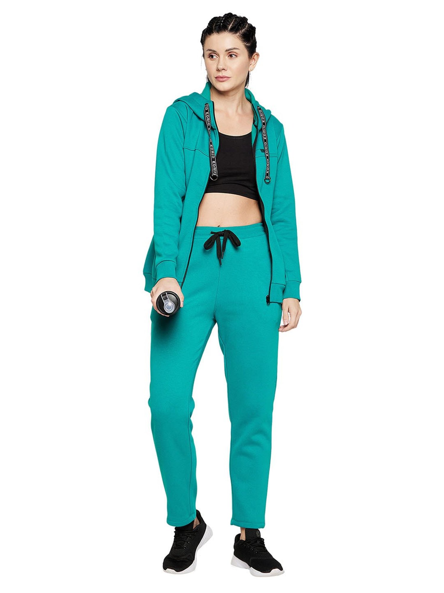 EDRIO Green Logo Print Tracksuit