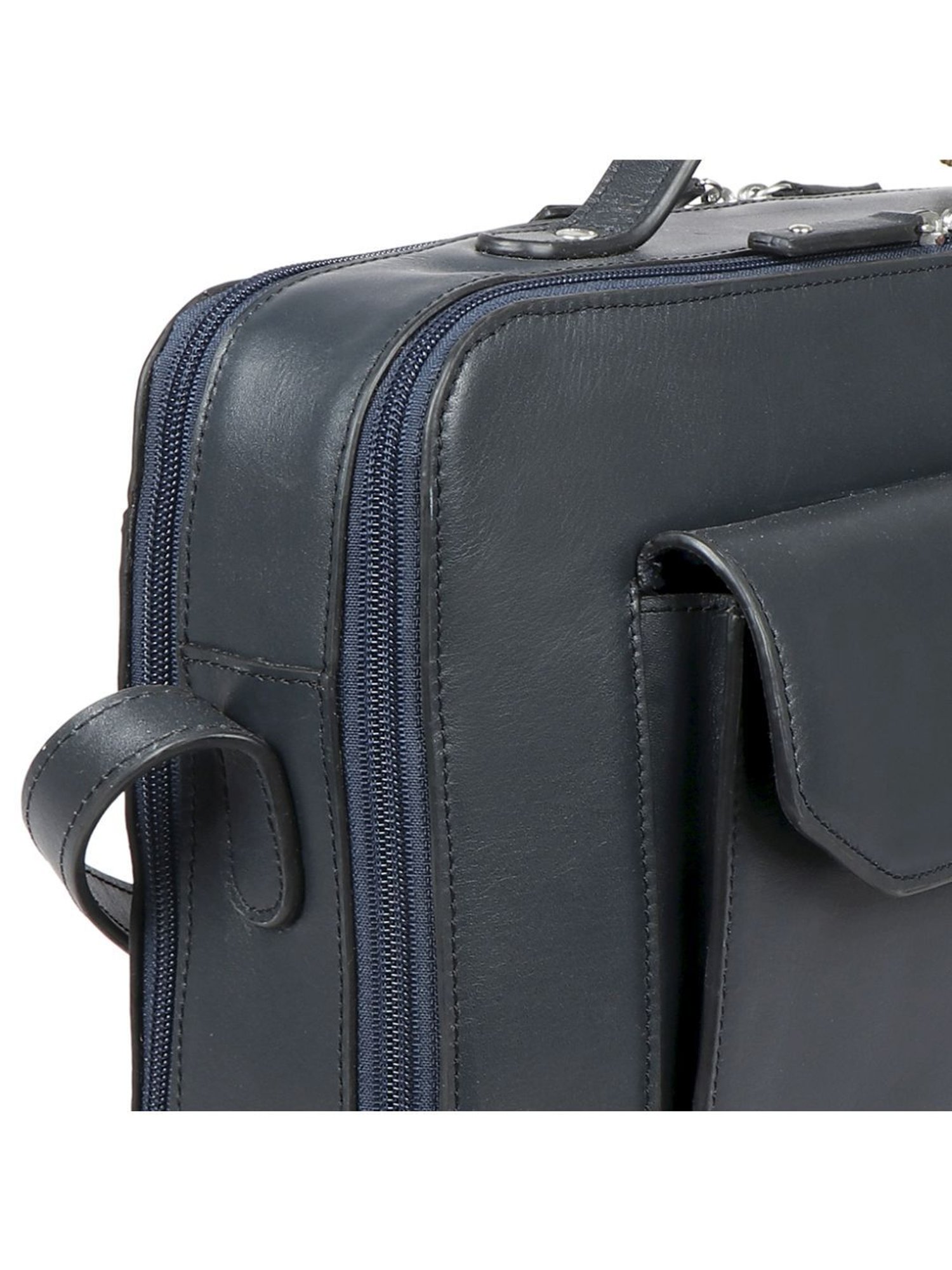 Hidesign IBIZA Blue Solid Medium Laptop Handbag