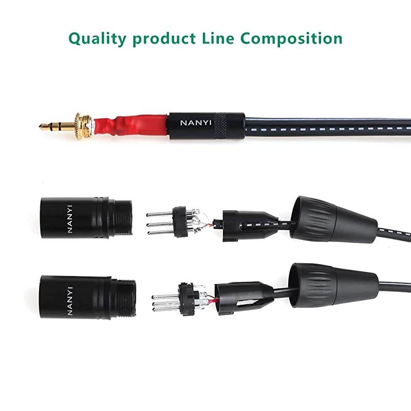 XLR 35mm Male splitter Cables TRS Stereo Male to Two XLR Male Interconnect Audio Microphone Cable Y Splitter Adapter Cable 15M 5FT
