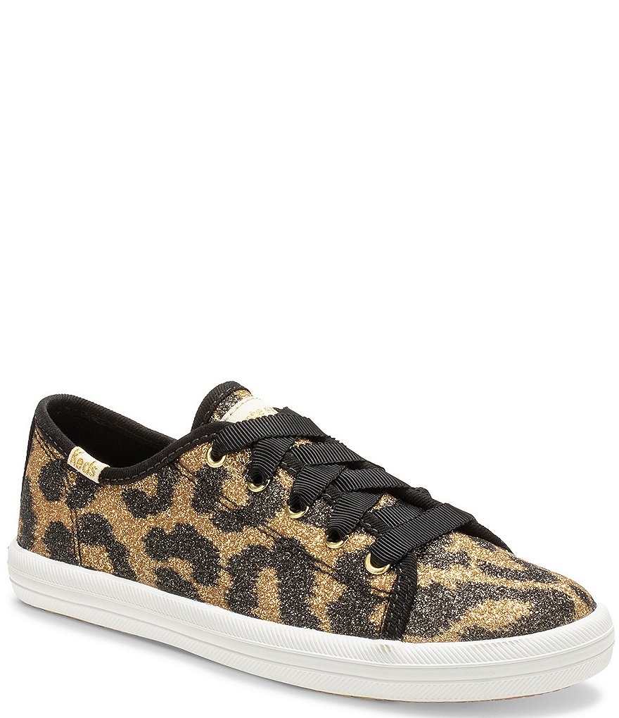 Keds Keds x kate spade new york Girls' Leopard Print Glitter Kickstart Sneakers (Youth)