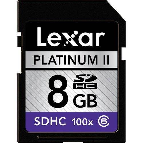 lexar platinum ii 8 gb 100x sd/sdhc flash memory card lsd8gbbsbna100