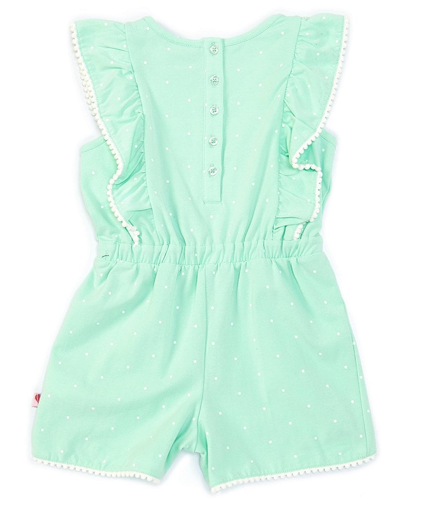 Adventure Wear by Copper Key Little Girls 2T-6X Pom-Pom Dotted Romper