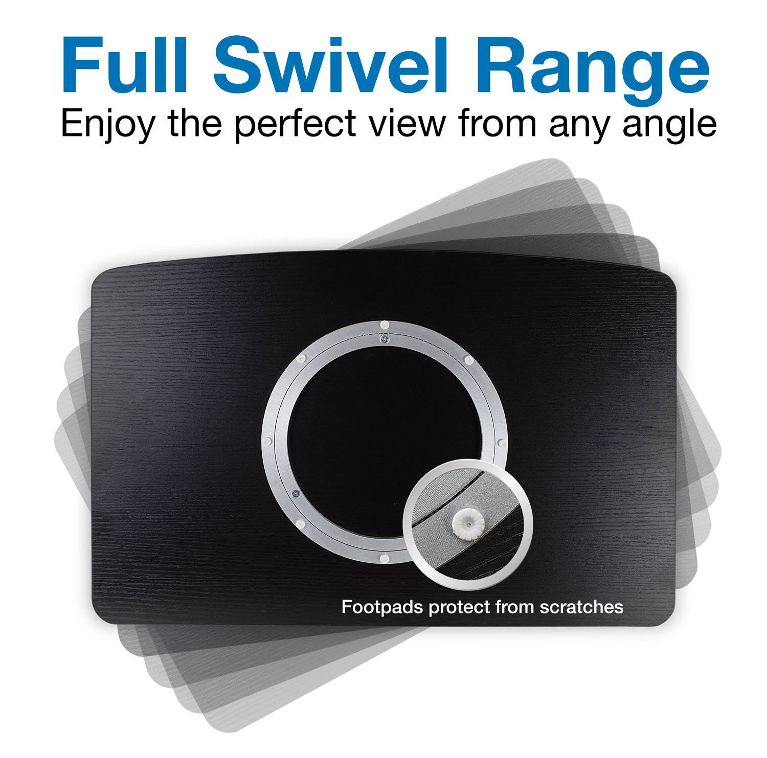 Mount-It! TV Turntable Stand Rotating Swivel TV Base | Fits 32-50 Inch TVs