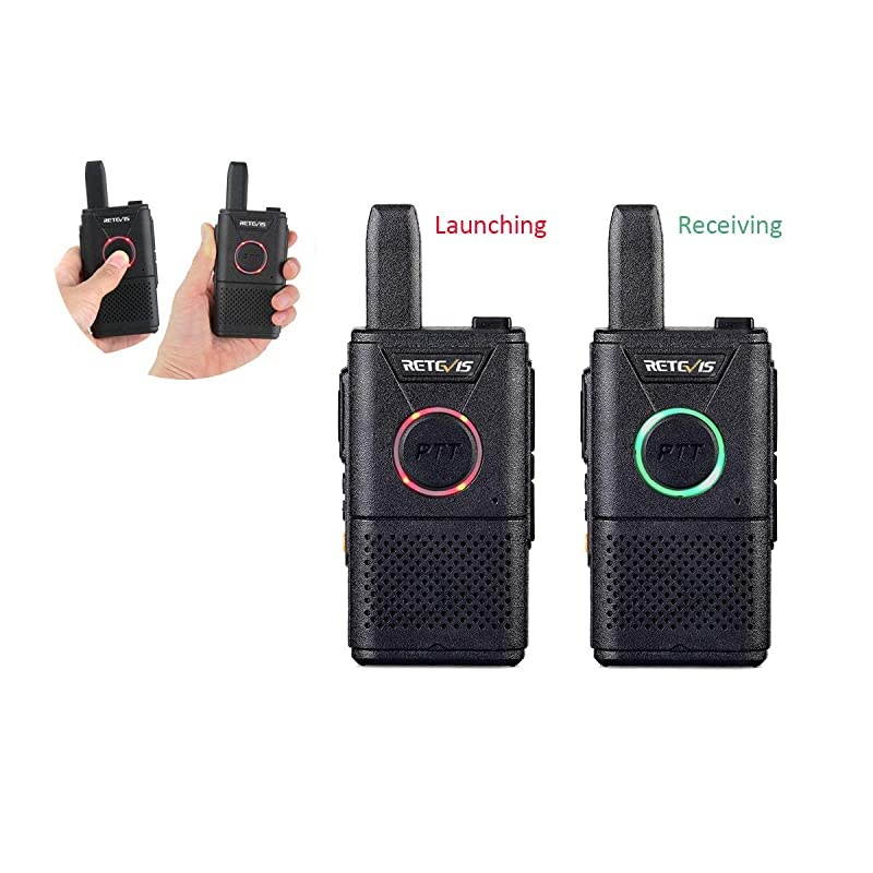 RT18 Walkie Talkies Rechargeable AdultsMini 2 Way Radio with Earpiece HeadsetPortable FRS TwoWay RadiosDual PTTHands Freefor Family Small Business4 Pack
