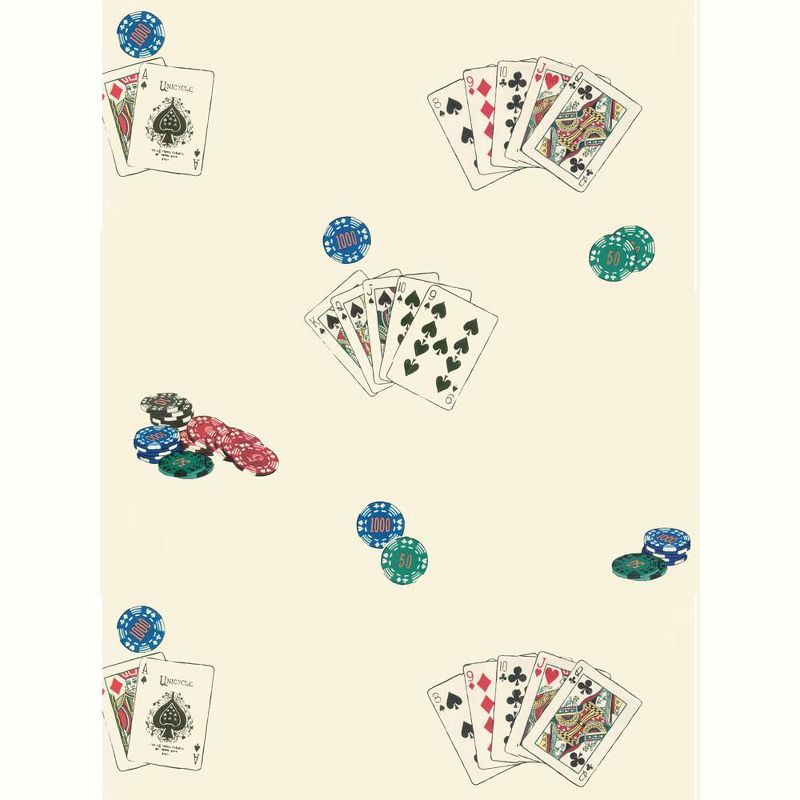 Poker Double Wallpaper Roll - York Wallcoverings..