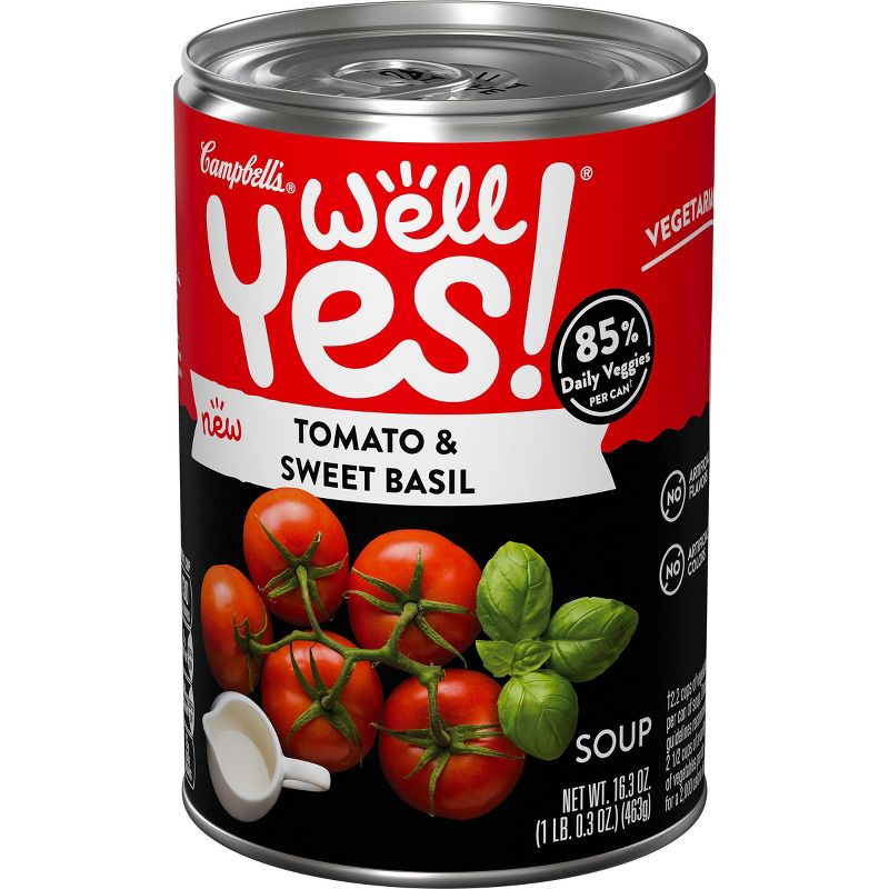 Campbell's Well Yes! Tomato Basil Bisque Lightly Salted - 16.3 fl oz