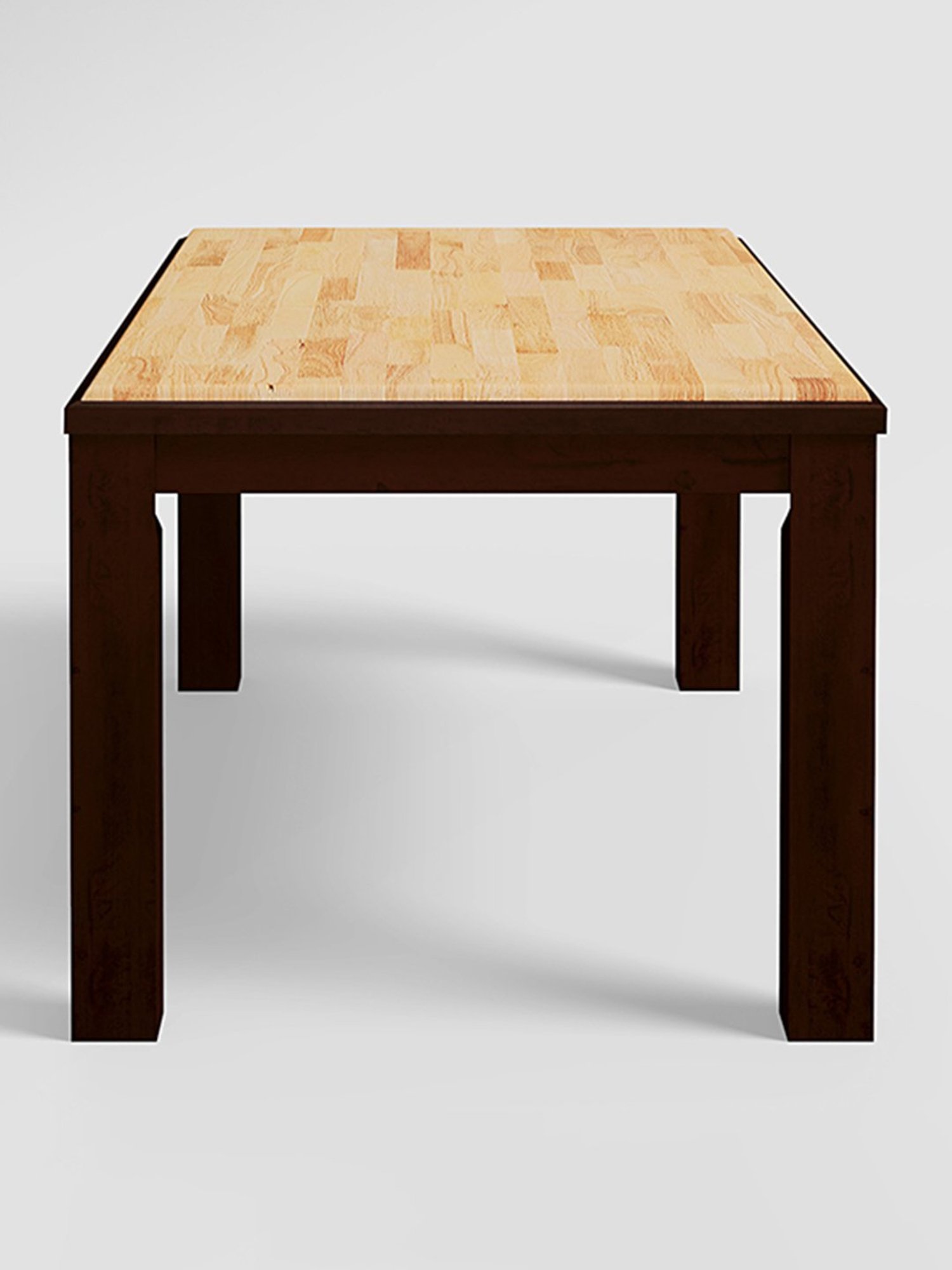 Godrej Interio Swish Brown & Cream Rubber Wood 6 Seater Rectangular Dining Table