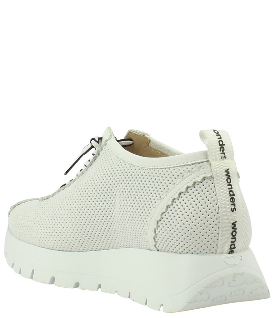 Wonders CJ Perforated Leather Extra Light Platform Sneakers