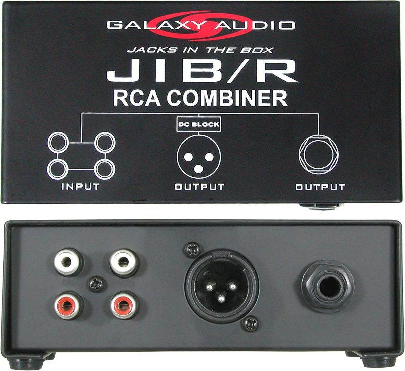 Galaxy Audio JIBR Dual RCA In, Mono XLR & Out Combiner