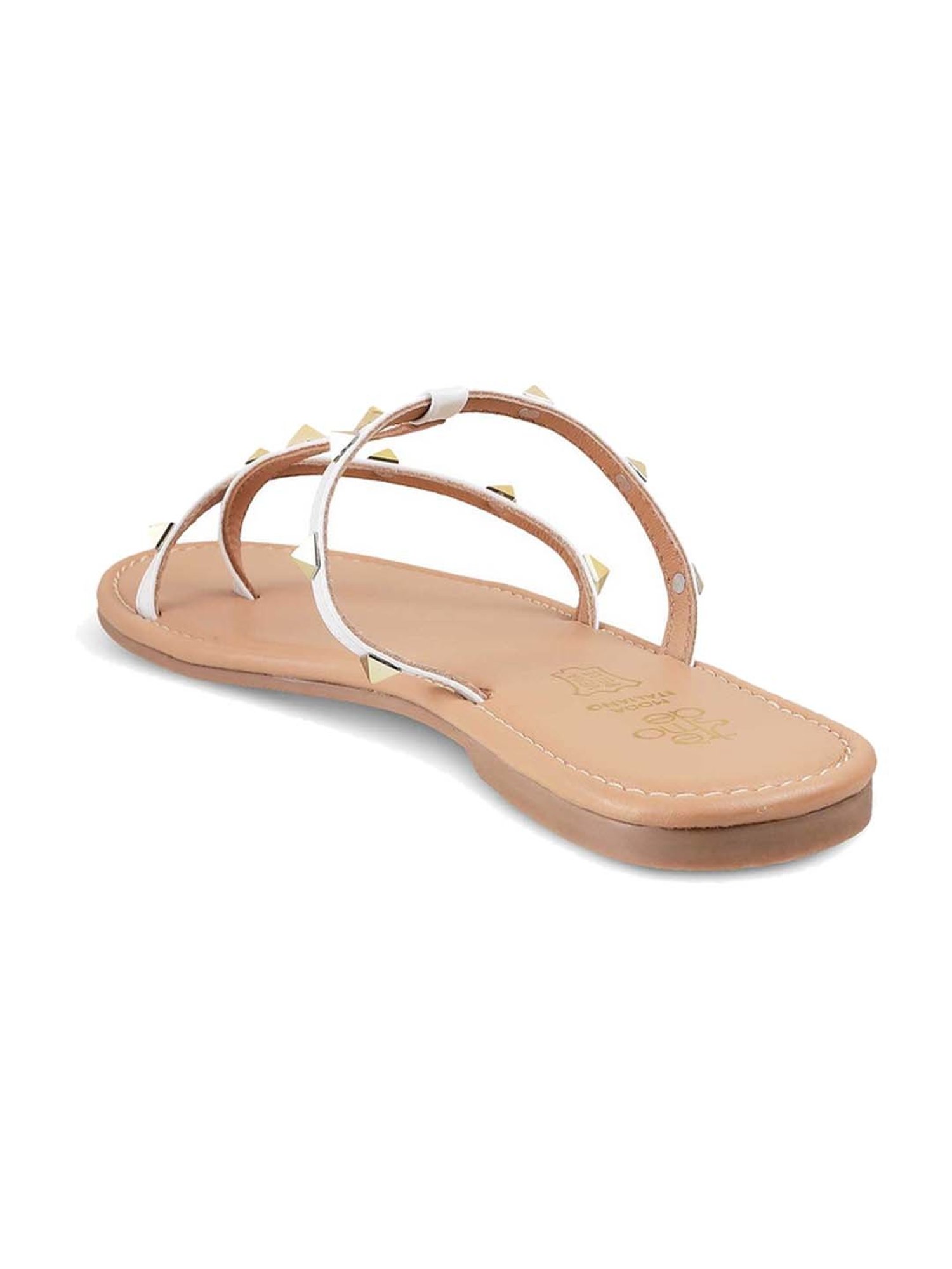 Tresmode Women's White Toe Ring Sandals