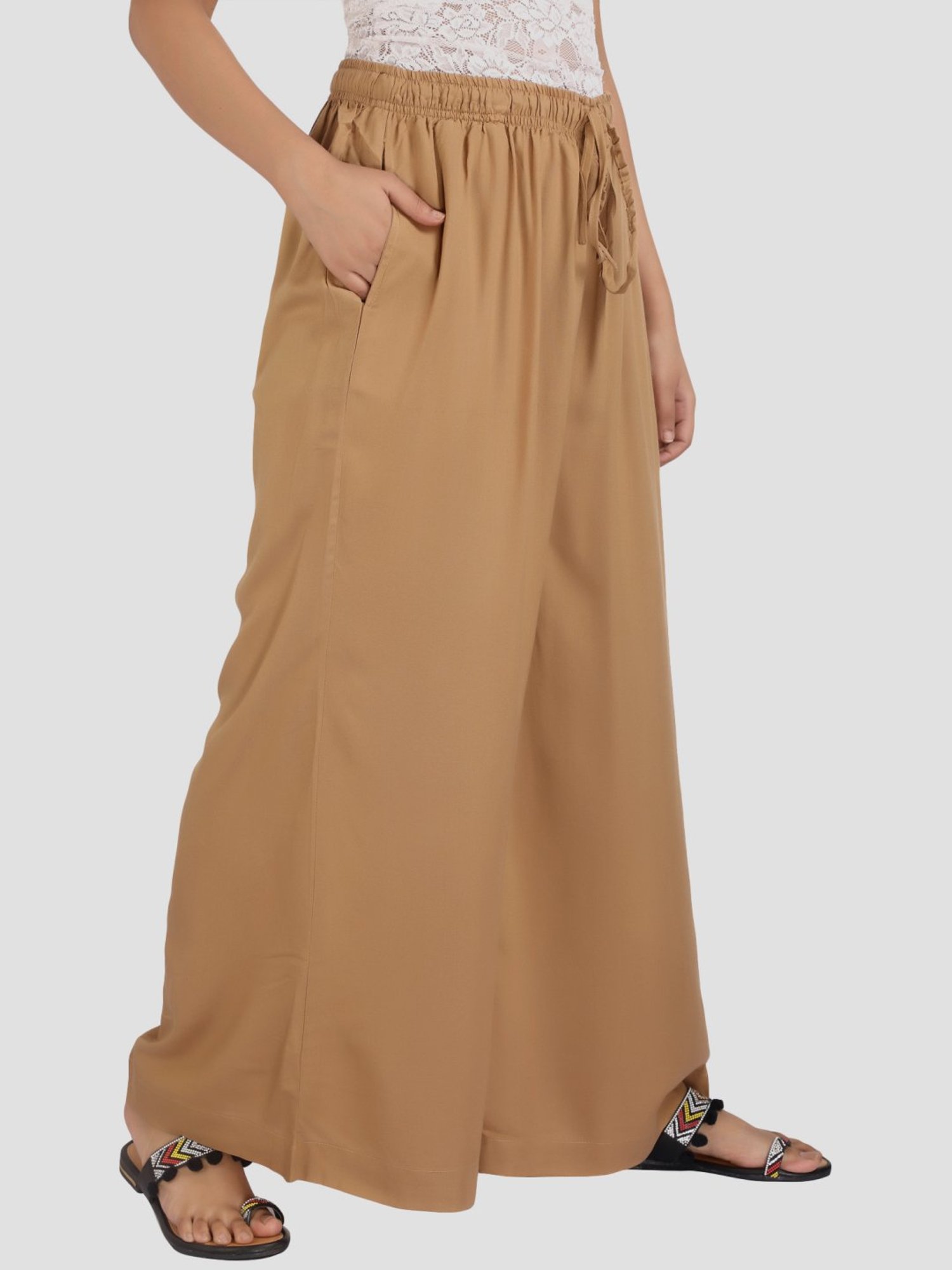 Cotton Culture Beige Regular fit Palazzos