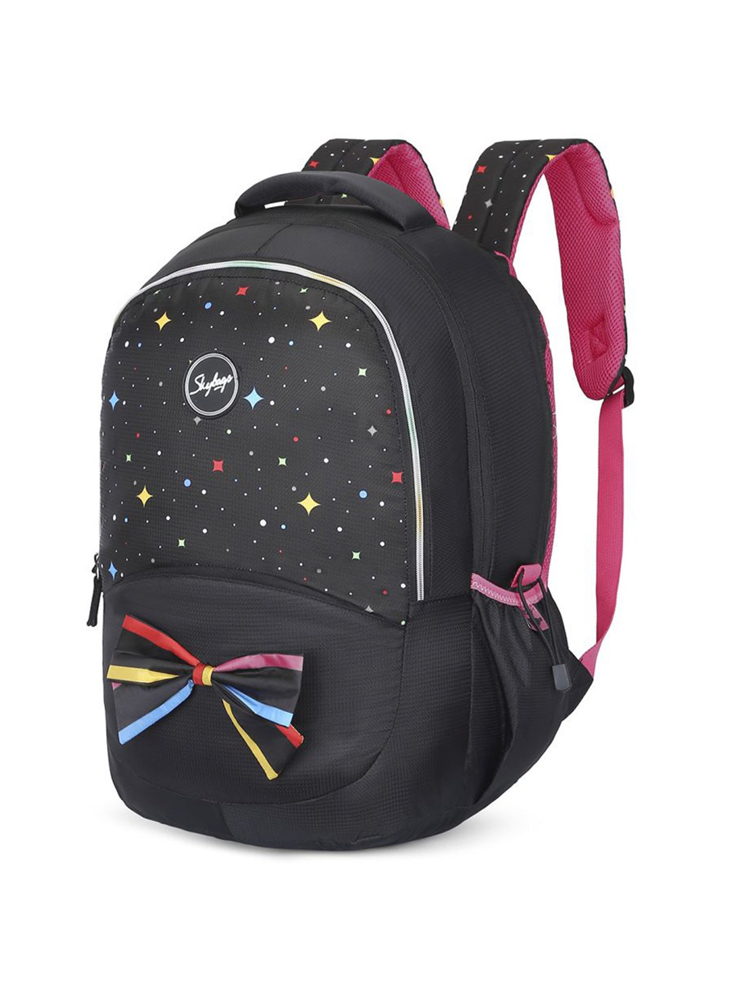 Skybags Klan 08 Black Polyester Printed Backpack - 32 Ltrs