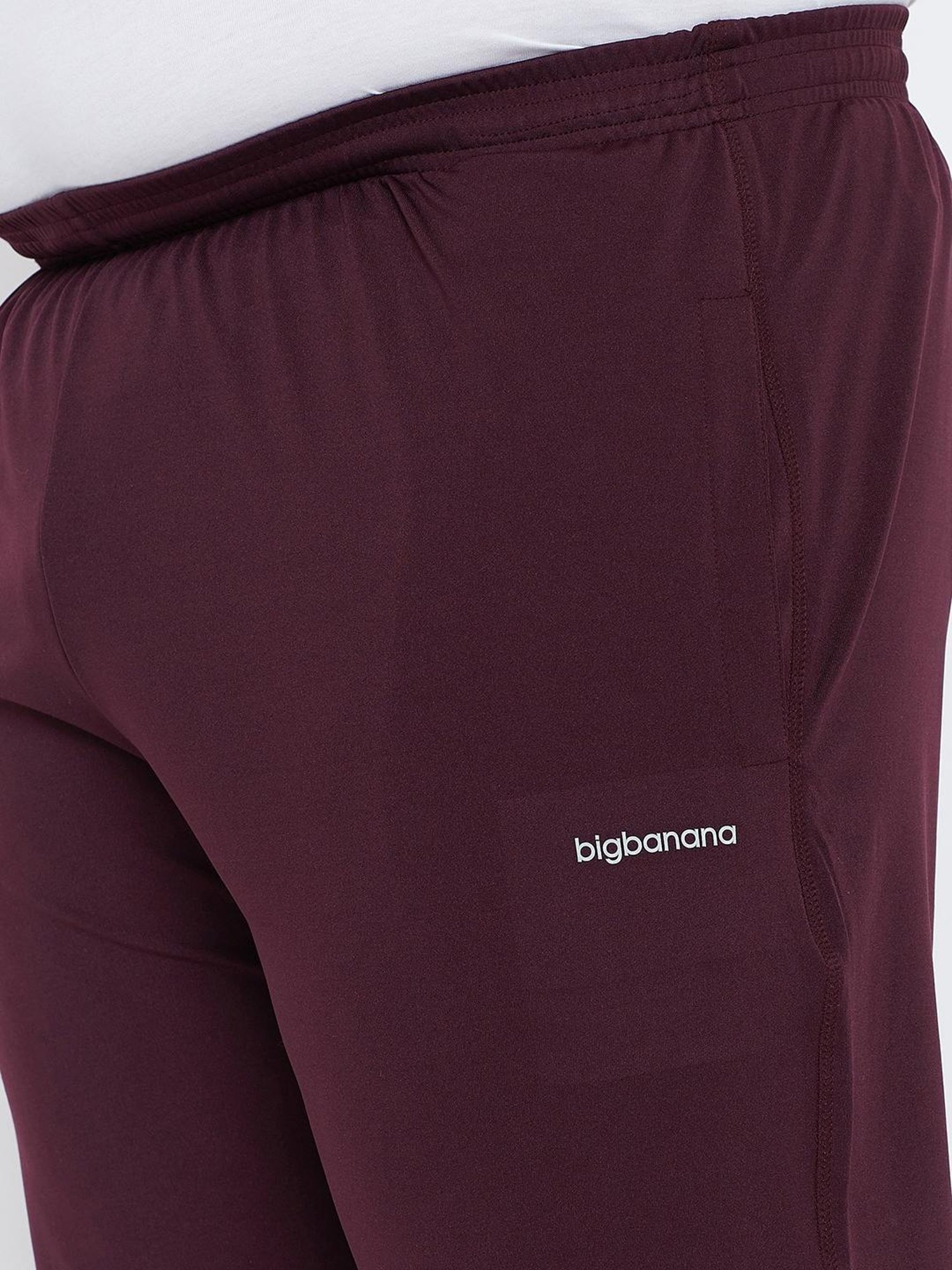 Bigbanana Maroon Regular Fit Trackpants