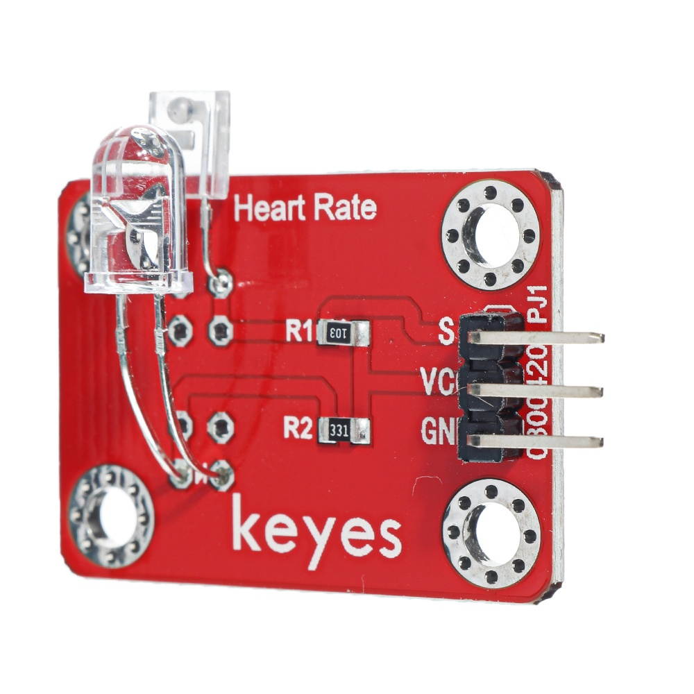 Brick Finger Heartbeat Module(Pad hole) with Pin Header Board Analog Signal