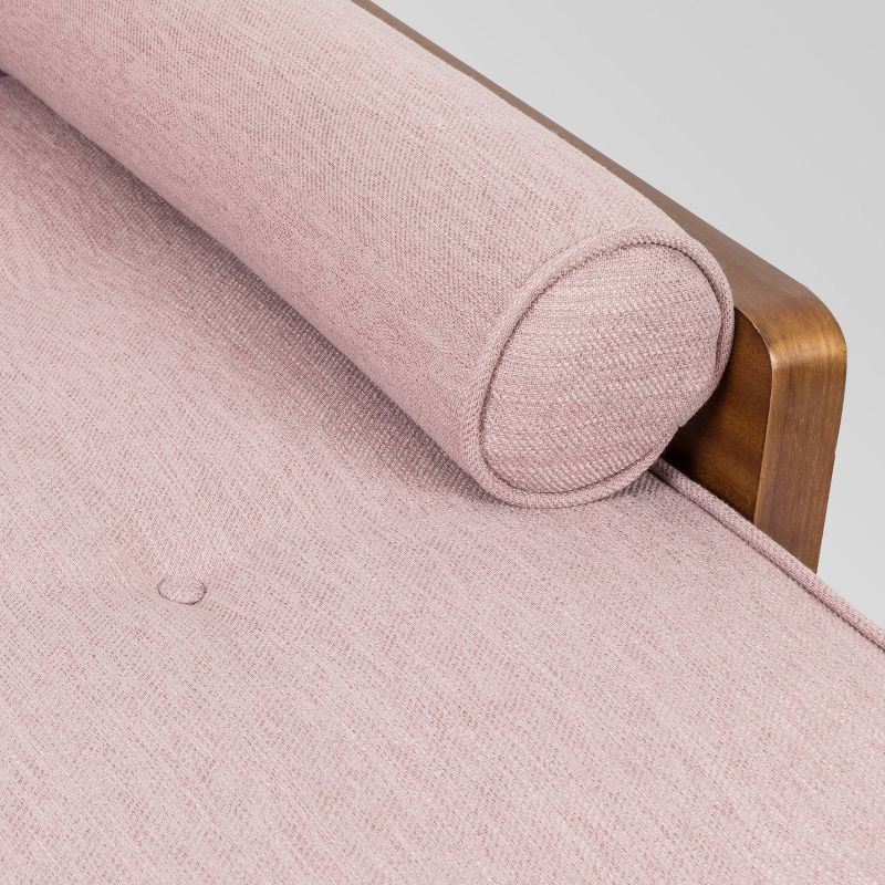 Fluhr Mid Century Modern Chaise Sectional Light Pink - Christopher Knight Home