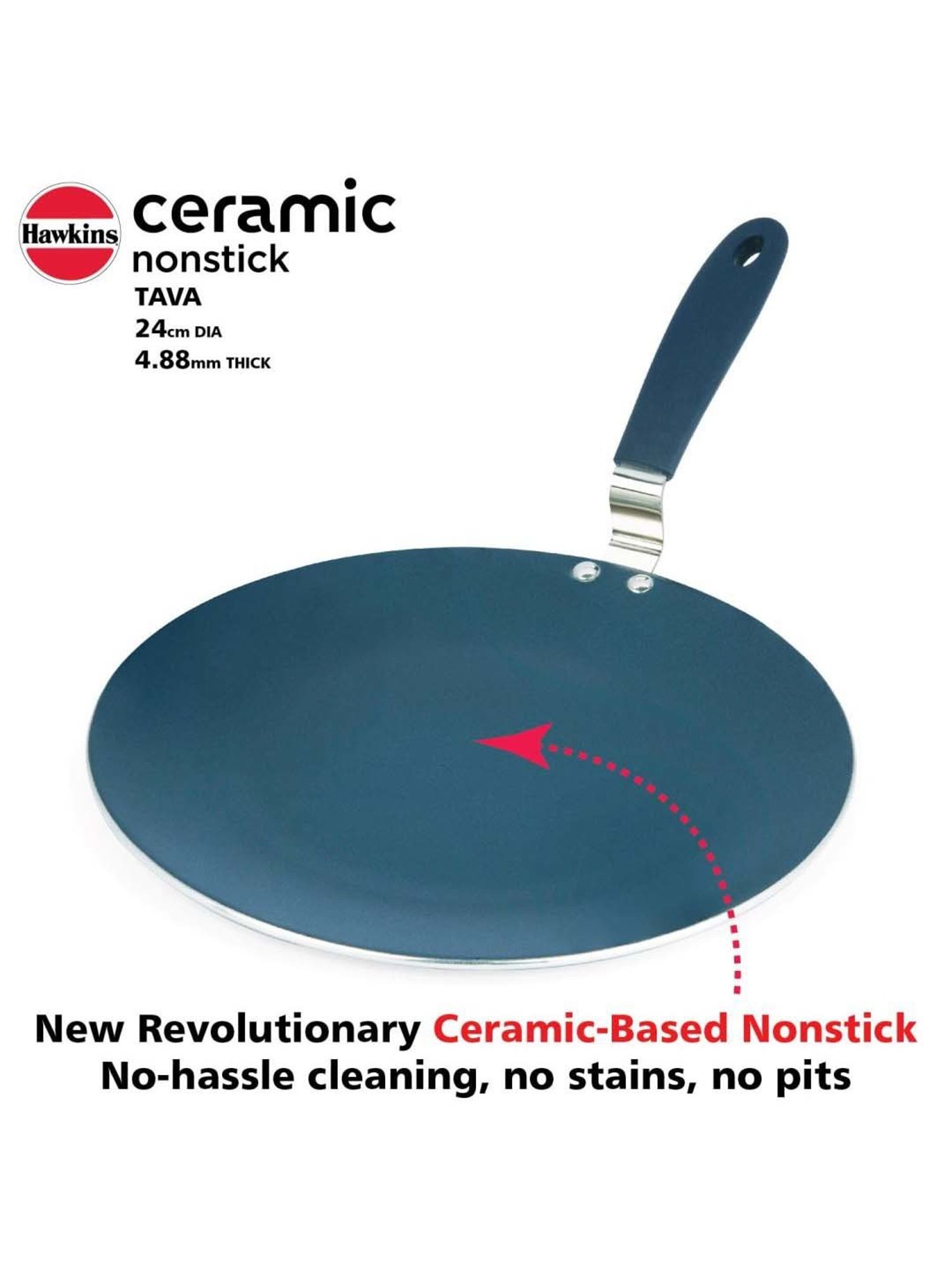 Nirlon Pure Grade Virgin Aluminium Non-stick Induction Base Flat Tawa - 26 cm Diameter