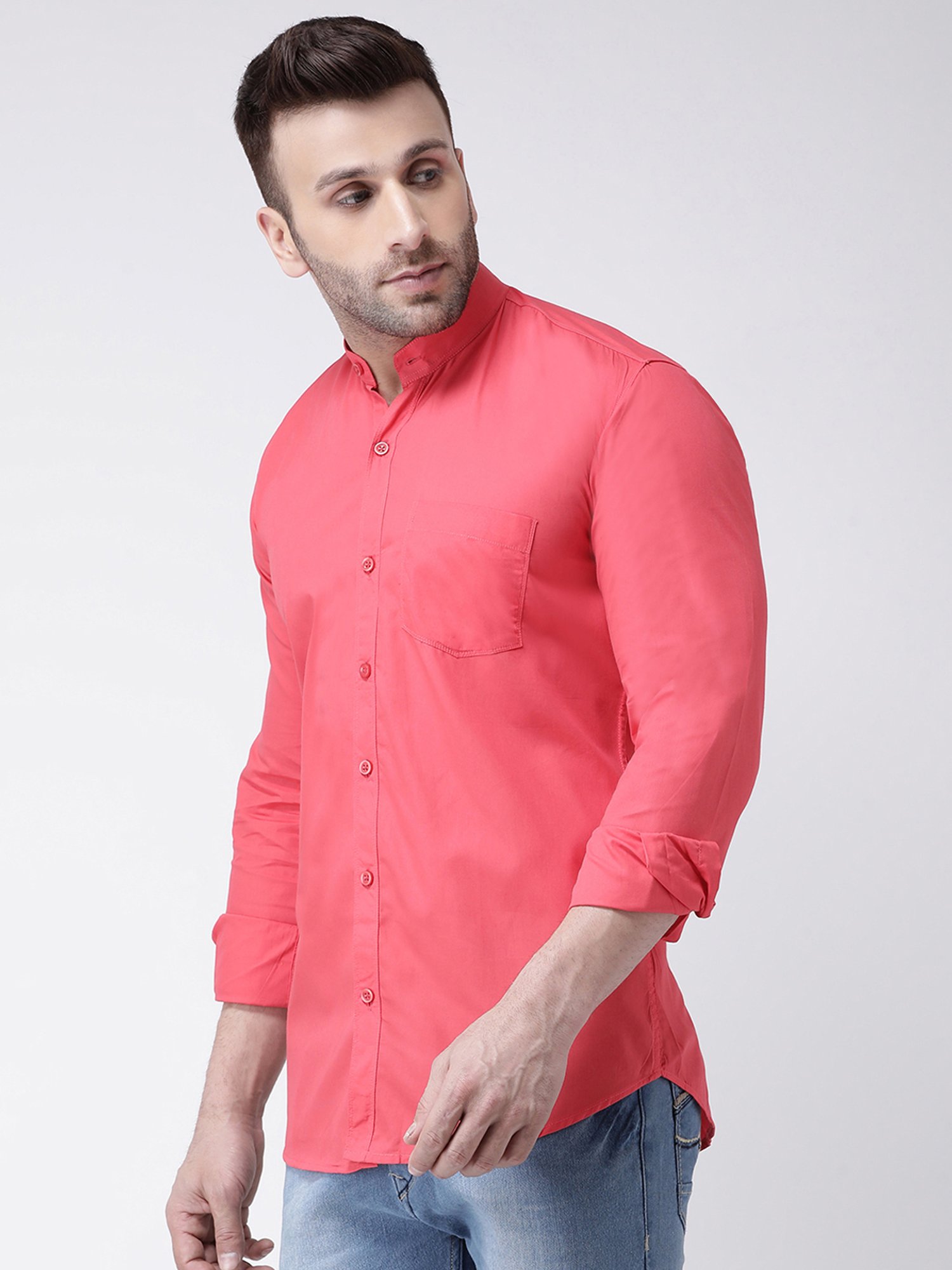 Hangup Plus Red Slim Fit Pure Cotton Shirt