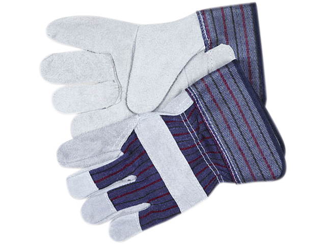 Memphis 12010XL Split Leather Palm Gloves, Gray