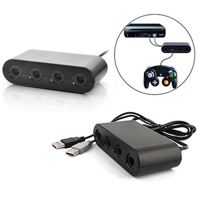 4 Ports For PC Game Accessory For GameCube GC Controllers USB Adapter Converter For Nintendo Wii U PC NGC