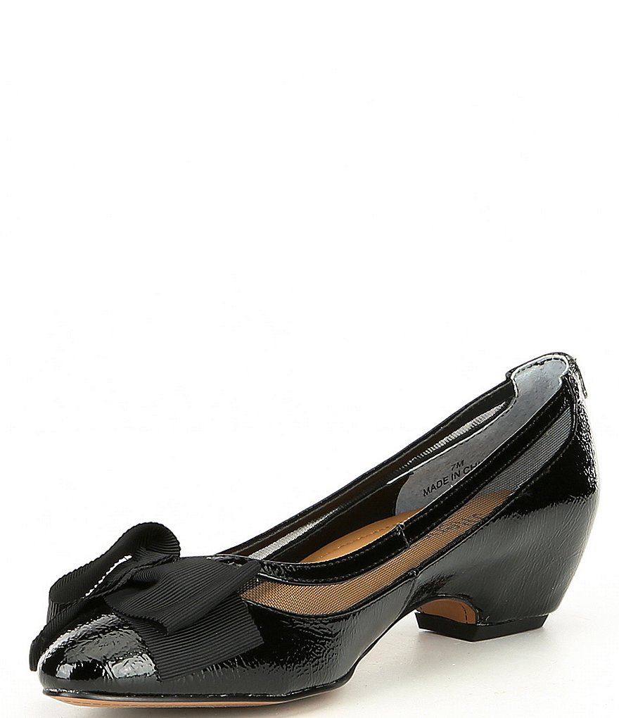 Trotters Kari Pearlized Leather Block-Heel Pumps