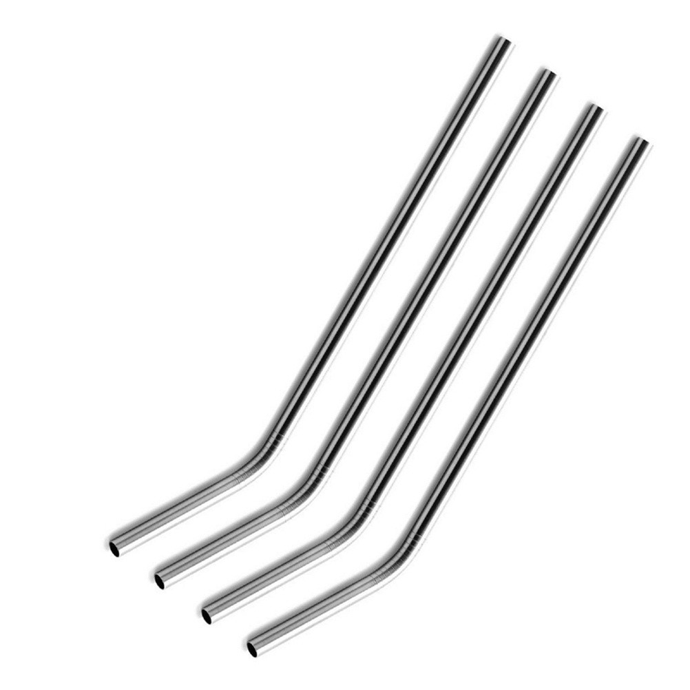 4pcs Stainless Steel Drinking Straws Reusable Curved Straws for 20oz with 1 Cleaners