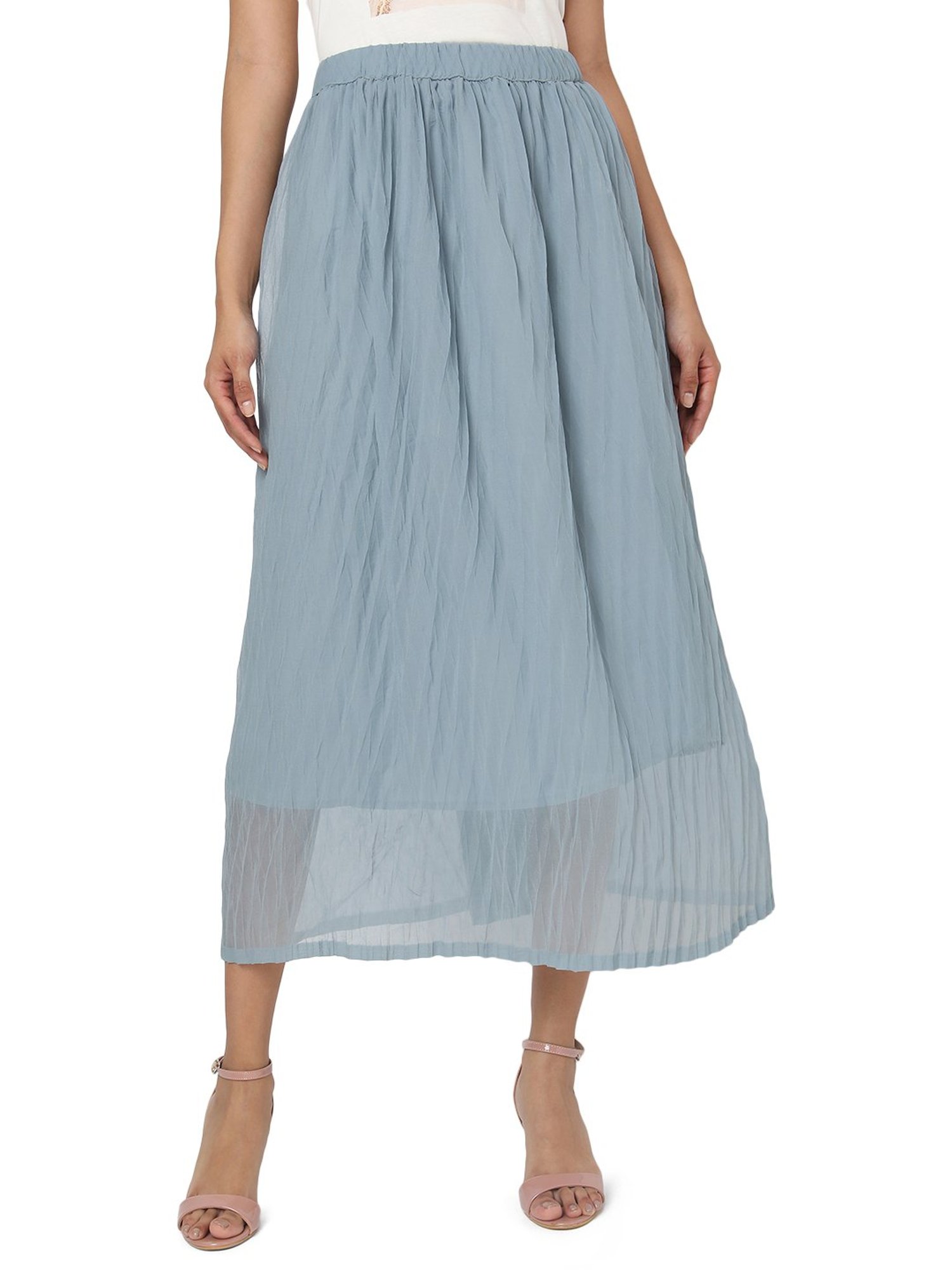 Smarty Pants Blue Midi Skirt