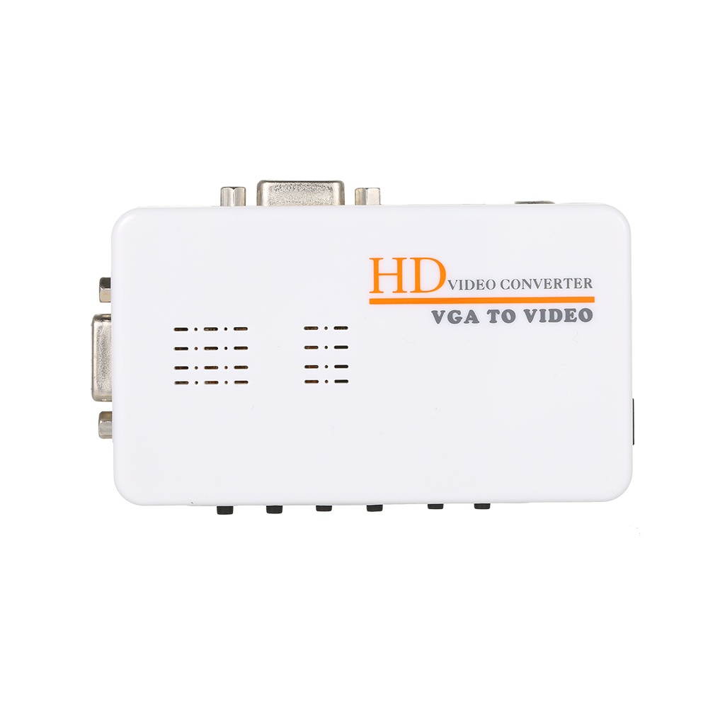 VGA to RCA S-Video Adapter PC Laptop to TV Video Converter Composite Switch Box