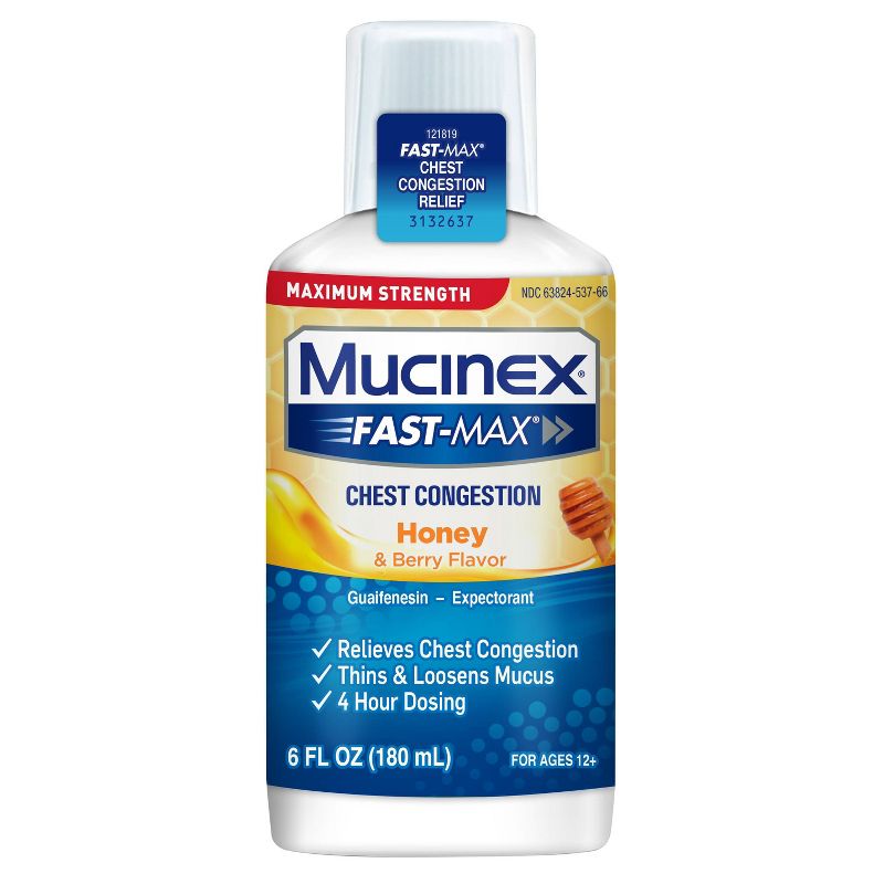 Mucinex Fast-Max Chest Congestion Liquid - Honey & Berry - 6 fl oz