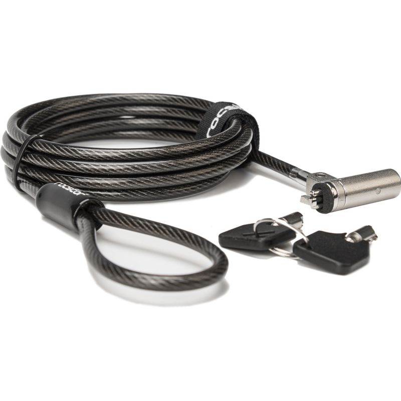 Rocbolt R20 Slim Laptop Security Cable w/ Key Lock & 2 Keys 10mm Lock Head