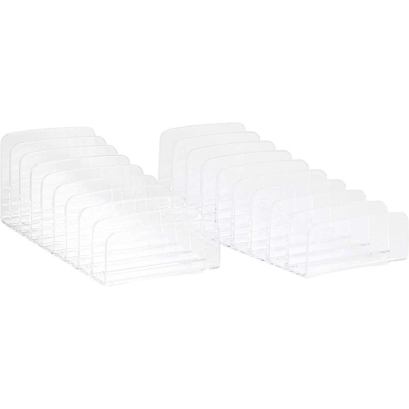 Glamlily 2 Pack 10 Slots Makeup Eyeshadow Pallete Organizer, Cosmetic Storage (3.9 x 9.3 x 3.1 in)