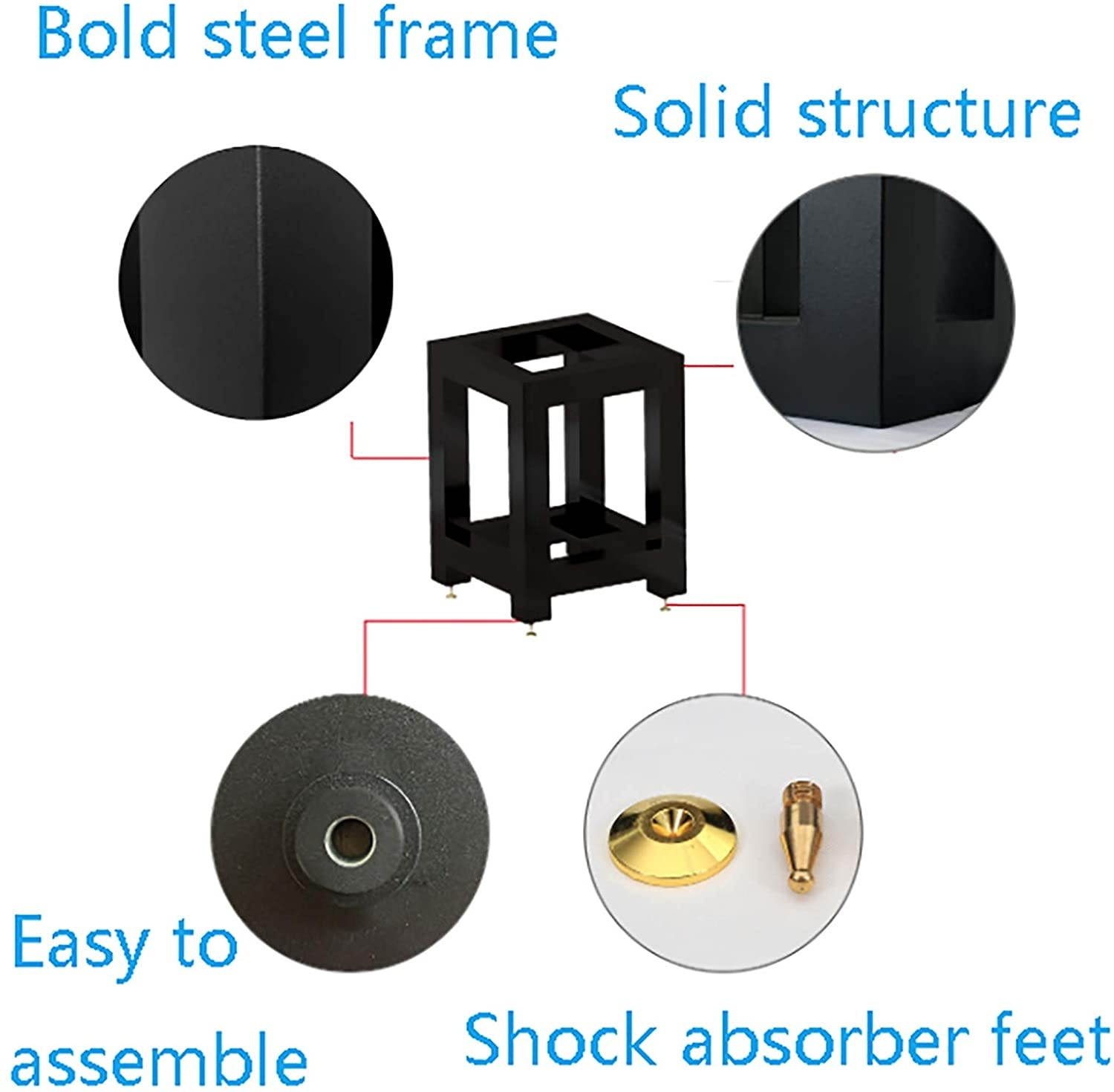Speaker Stands, Desktop Speaker Base, 30/40/50/60/70CM, for Surround Sound and Book Shelf Speakers, Easy to Assemble. (Color : 2pcs, Size : 30cm)