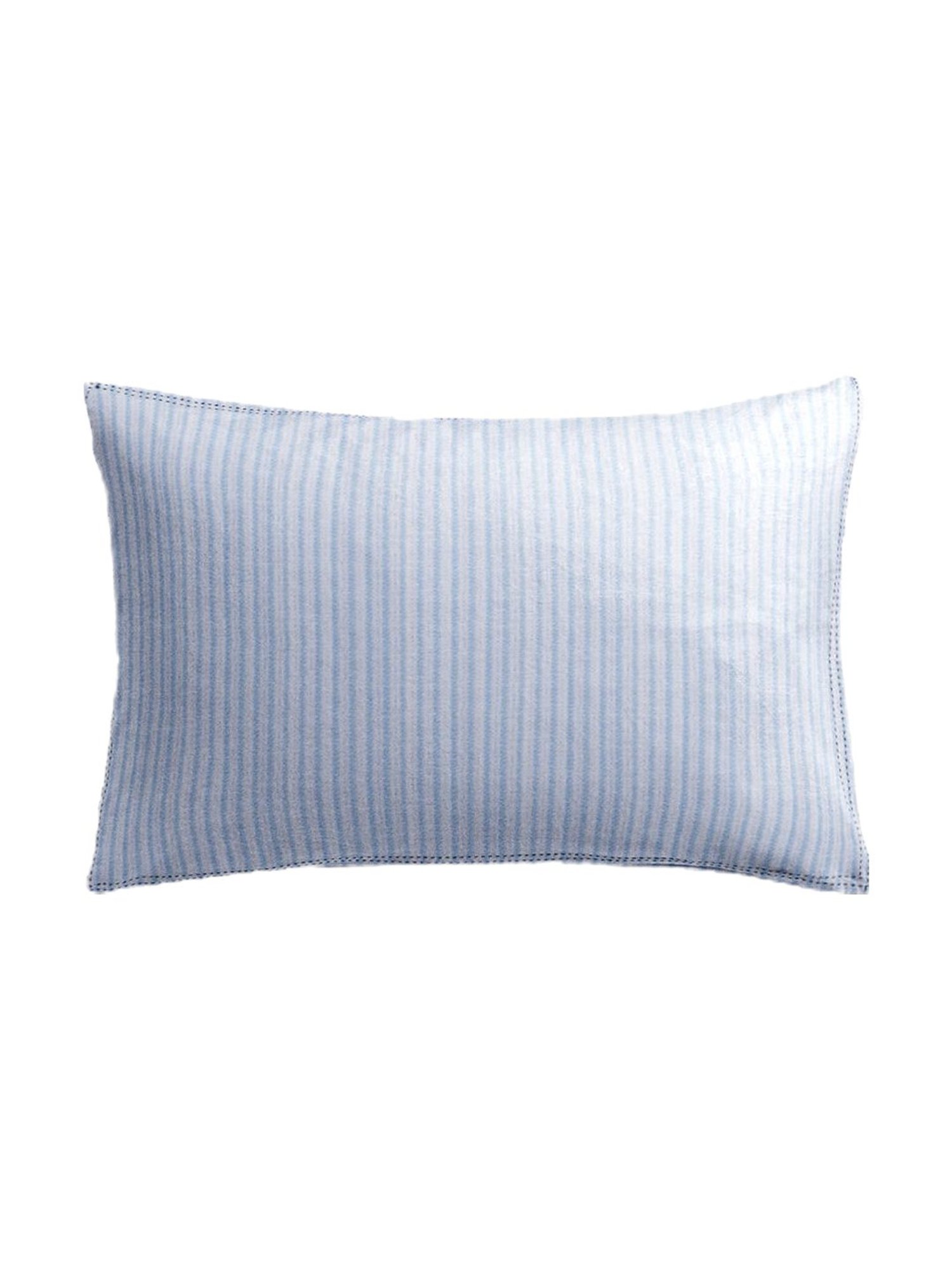 The Baby Atelier Stripes Blue Cotton Junior Pillow Cover