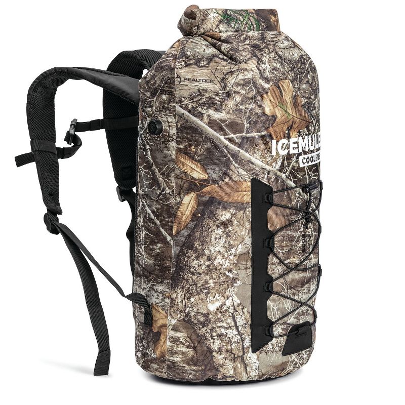 IceMule 1015-RE Pro XLarge Collapsible Portable Soft Sided Roll Top 33 Liter 24 Can Lightweight Insulated Waterproof Cooler Bag