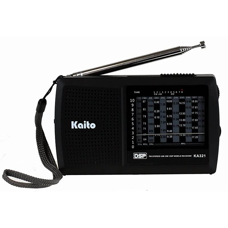 KA321 PocketSize 10Band AMFM Shortwave Radio with DSP Digital Signal Processing Black