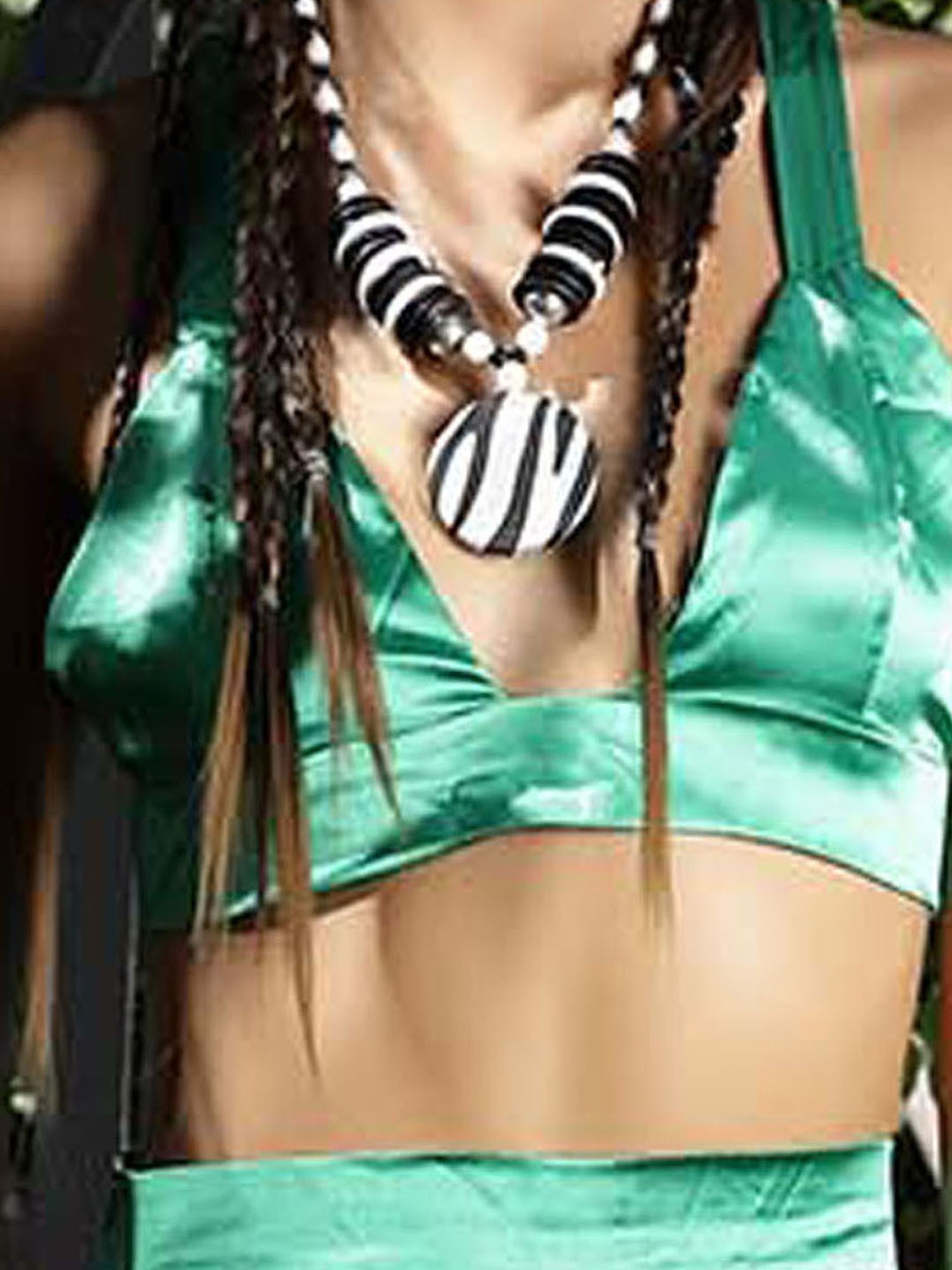 PRIZO Green Crop Top With Trousers