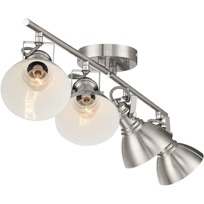 Pro Track Otis 4-Light Bushed Nickel Metal Track Fixture