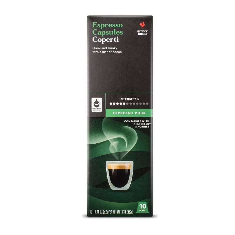 Espresso Pour Coperti Dark Roast - Single Serve Espresso Capsules - 10ct - Archer Farms™