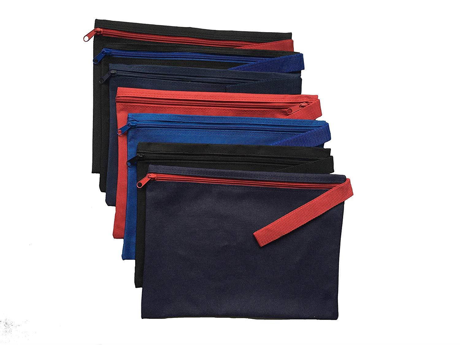 2 Document Bag 12.5" x 9.5", NAVY/RED