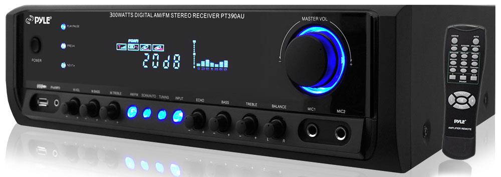 Pyle Audio - PT390AU - PyleHome PT390AU AM/FM Receiver - 300 W RMS - 4 Channel - AM, FM - USB - iPod Supported