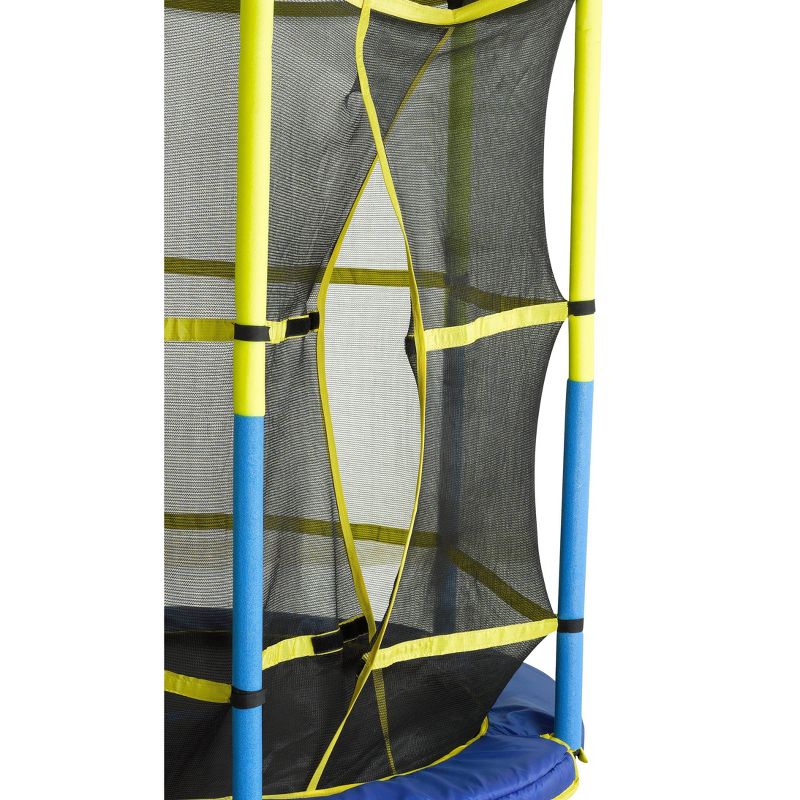 Costway 14 Ft Multicolored Trampoline Recreational Exercise w/ Safety Net Ladder