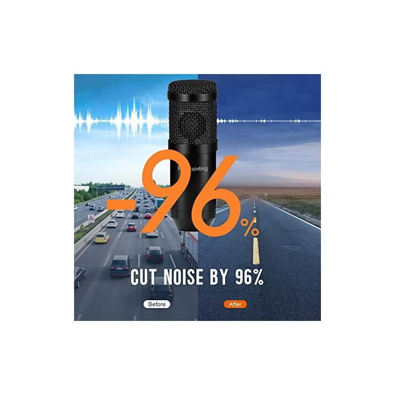 USB Microphone Kit,  Cardioid Condenser Microphone Kit with 192KHZ/30Bit Studio Mic Sound Chipset Scissor Arm, Plug & Play Recording Microphone for PC Gaming Streaming Podcasting YouTube