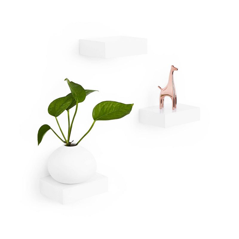 Set of 3 Showcase Shelves White - Umbra