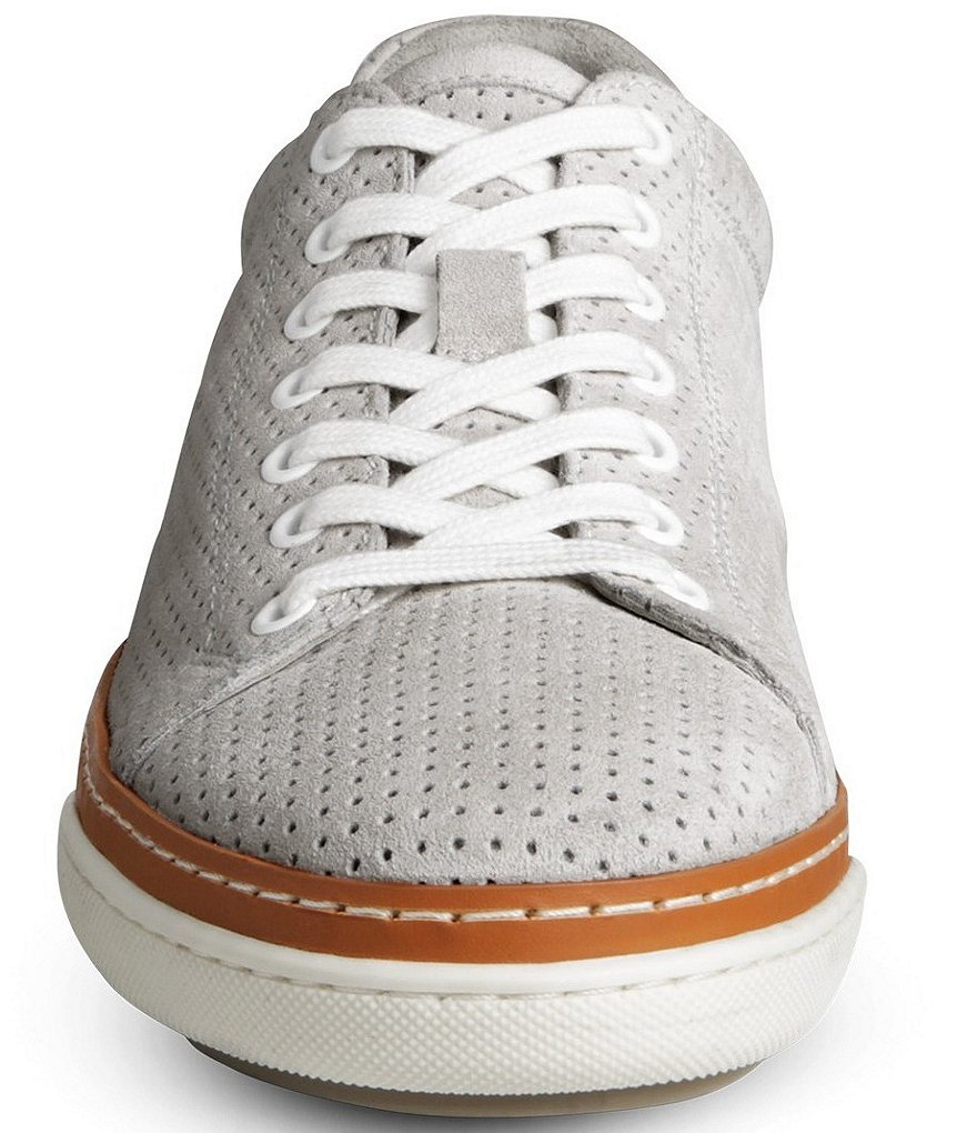 Allen-Edmonds Men's Porter Derby Perforated Suede Leather Lace-Up Sneakers