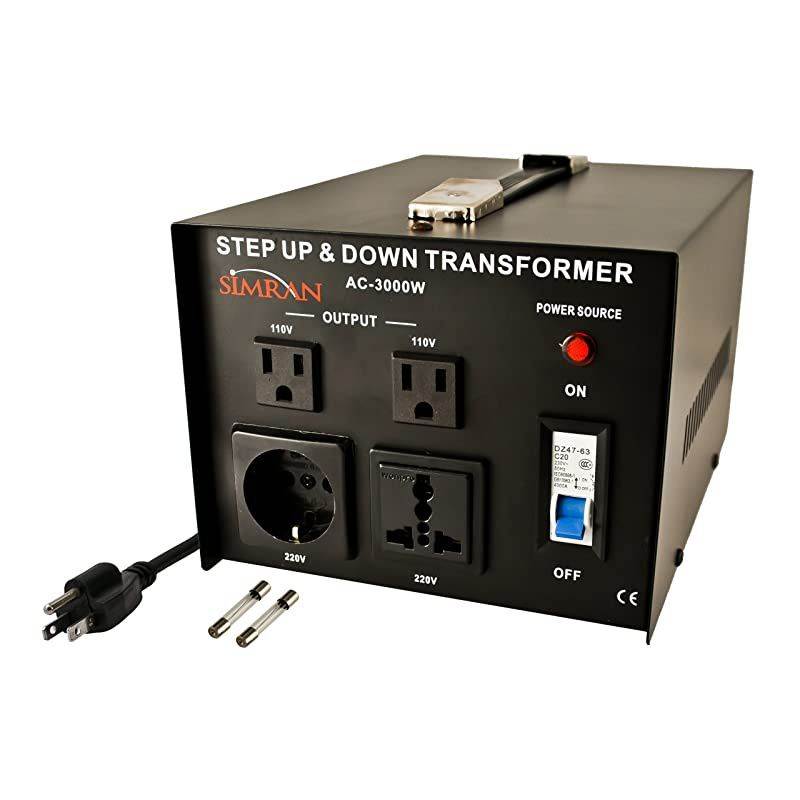 Ac3000 Voltage Power Converter Step up Down Transformer 110 Volt 220 Volt 3000 Watt Black